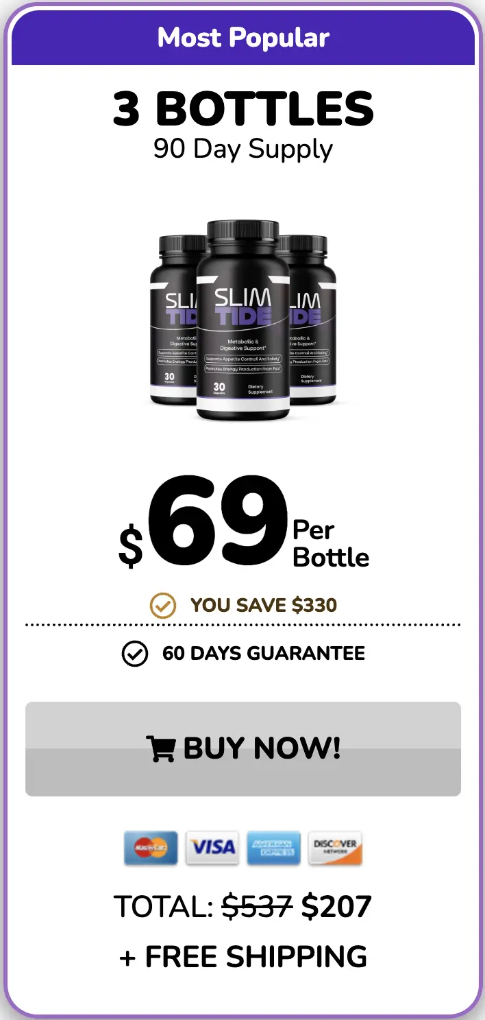 Slimtide three bottles order